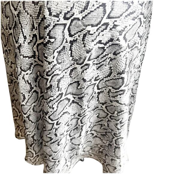 Cache Y2K Snakeprint Mini Skater Dress NWT Smocked Size 4 Satin Reptile Print - Picture 8 of 13
